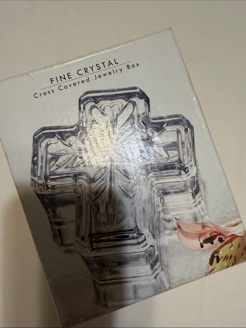 Studio Clear Crystal Cross Trinket Box